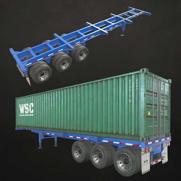 Container Trailer - 3Docean 32838174
