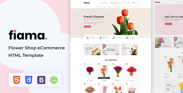 Fiama - Flower Shop & Florist eCommerce Bootstrap Template