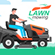 Man Mowing the Lawn