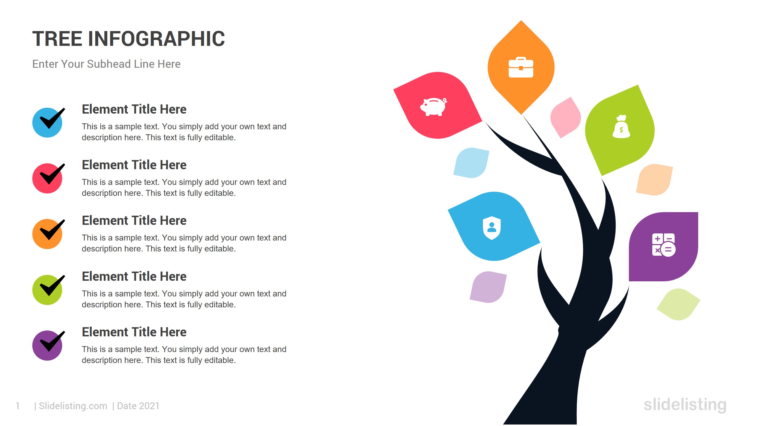 Tree Infographic PowerPoint Template, Presentation Templates | GraphicRiver