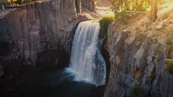 Rainbow Falls in the Ansel Adams Wilderness in California USA alt