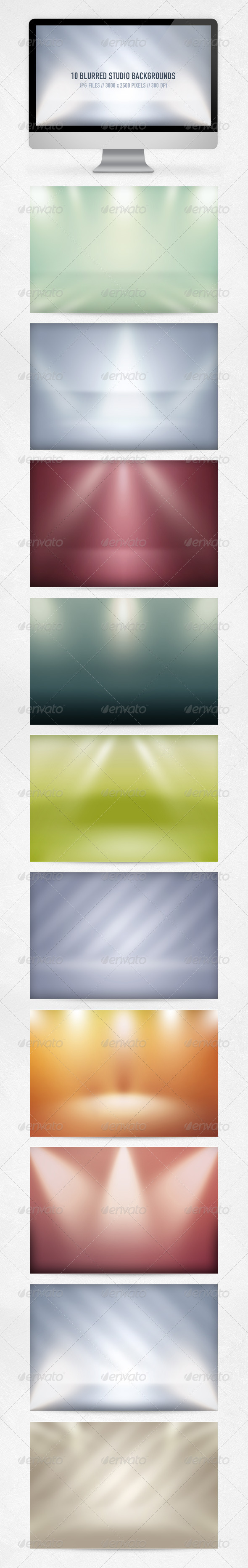 10 Blurred Studio Backgrounds - Abstract Backgrounds