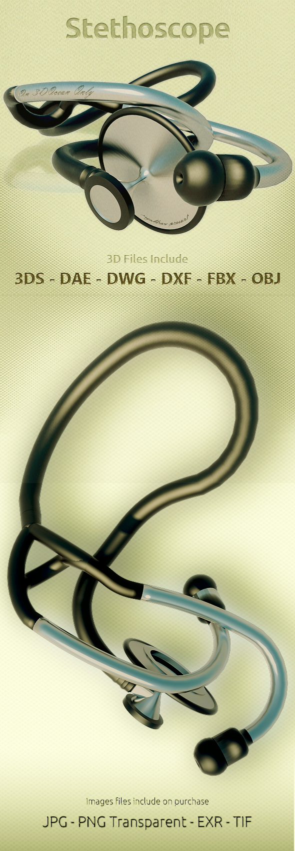 Stethoscope 3D Objects - 3Docean 32847583