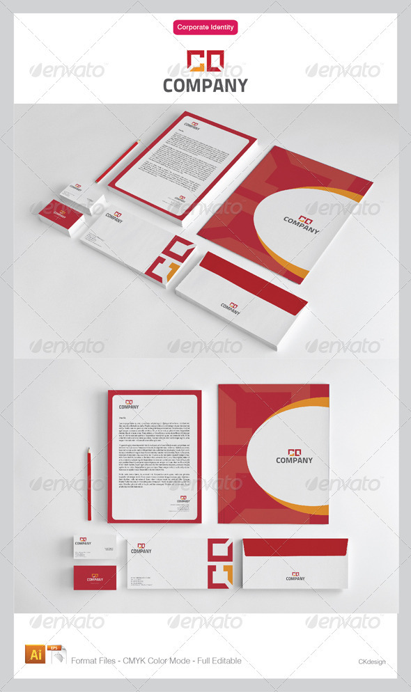 Company Corporate Identity Package - Corporate Business Cards