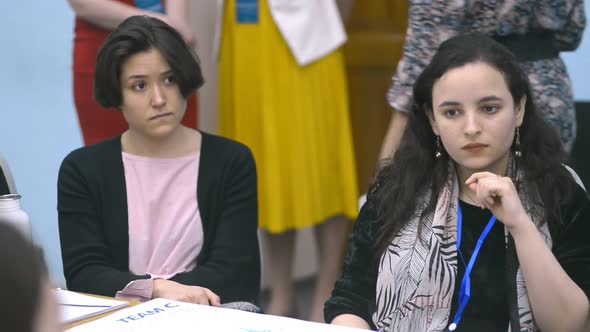 Women Waiting for the Interview for the Job alt