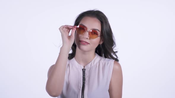 Cute Girl Wearing Sunglasses
