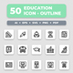 Education - Outline Collection Icon Set