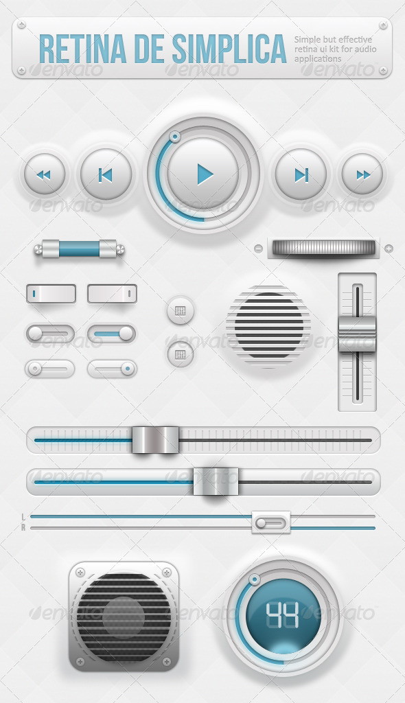 Retina de Simplica - Retina Audio GUI Kit - User Interfaces Web Elements