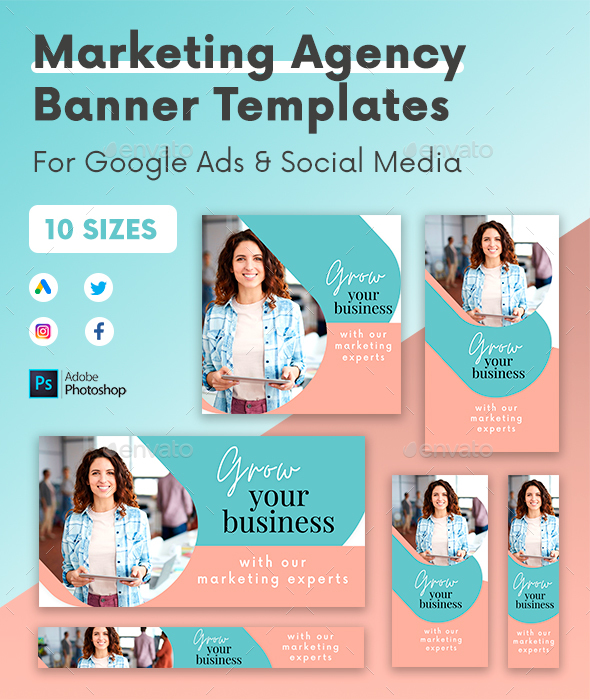 Marketing and Business Google Ads and Web Banner Template