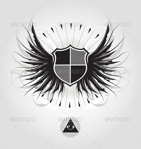 Heraldic shield - Decorative Vectors