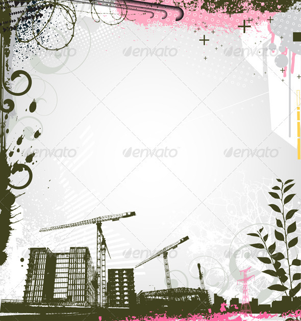 Urban background - Borders Decorative