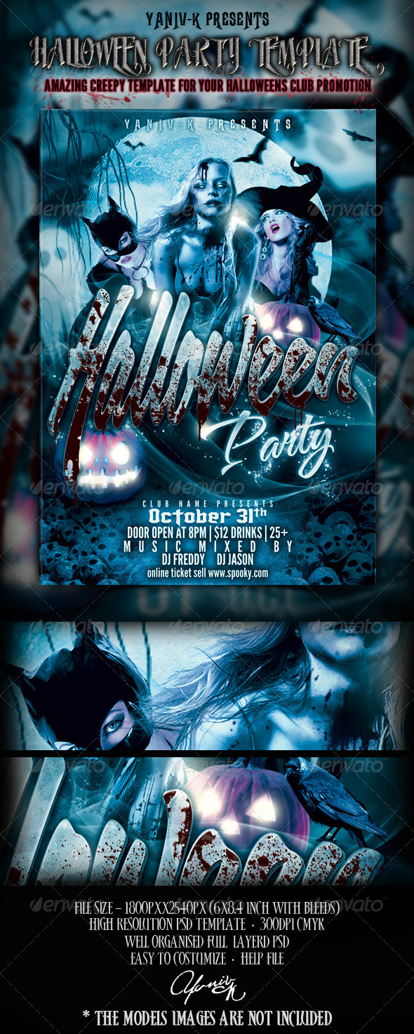 Halloween Party Flyer Template - Flyers Print Templates