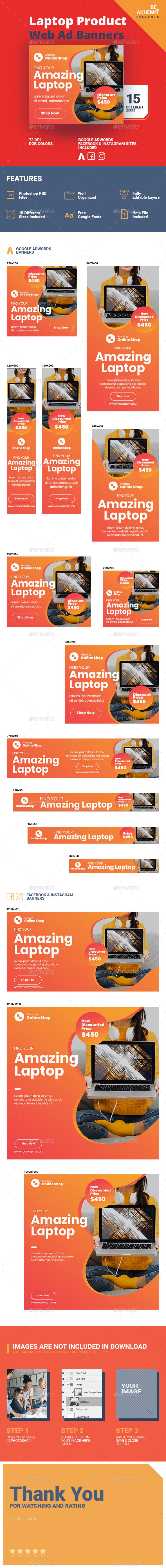 Laptop Product Web Banner Ad