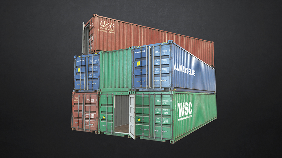 Shipping Container - Low Poly by MSWoodvine | 3DOcean