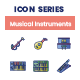 60 Musical Instruments Icons | Smooth Series