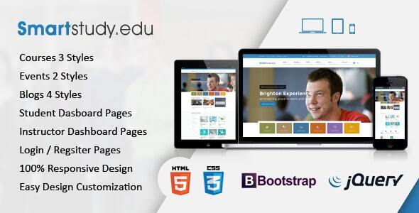 Top SmartStudy – Responsive Education HTML Template