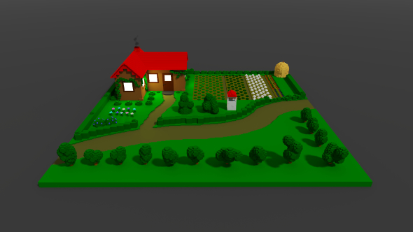 Voxel Farm House - 3Docean 32880462