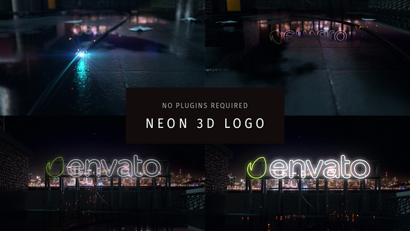 Neon 3D Logo - VideoHive 32883643