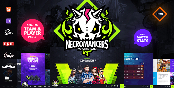 Necromancers - eSports - ThemeForest 24089893