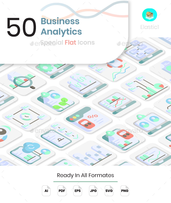 Business Analytics Flat Icons