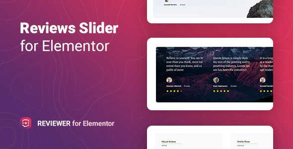 Reviewer – Reviews Slider for Elementor