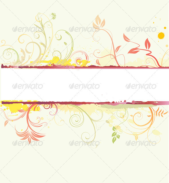 Floral background - Borders Decorative