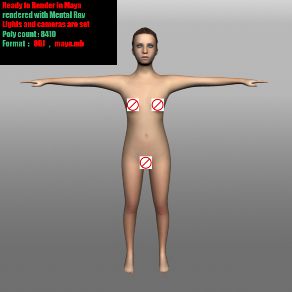 Naked Girl - 3Docean 32912646