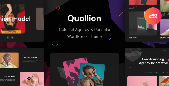 Quollion - Colorful Agency & Portfolio WordPress Theme by