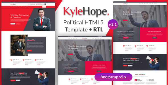 Incredible KyleHope - Political Campaign & Activities HTML Template