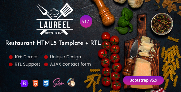 Incredible Laureel - Restaurant & Food Shop HTML Template