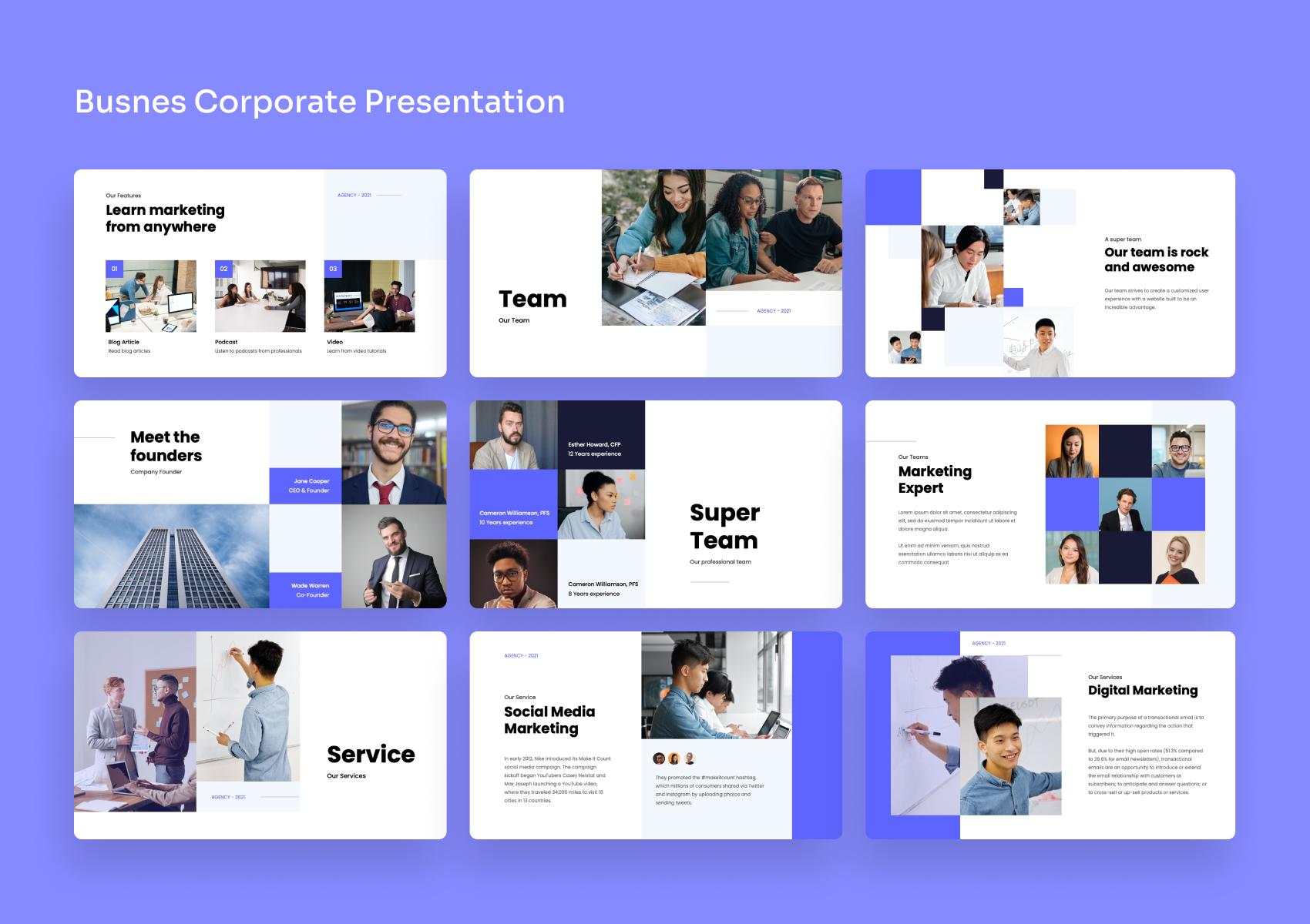Busnes - Corporate PowerPoint Presentation, Presentation Templates