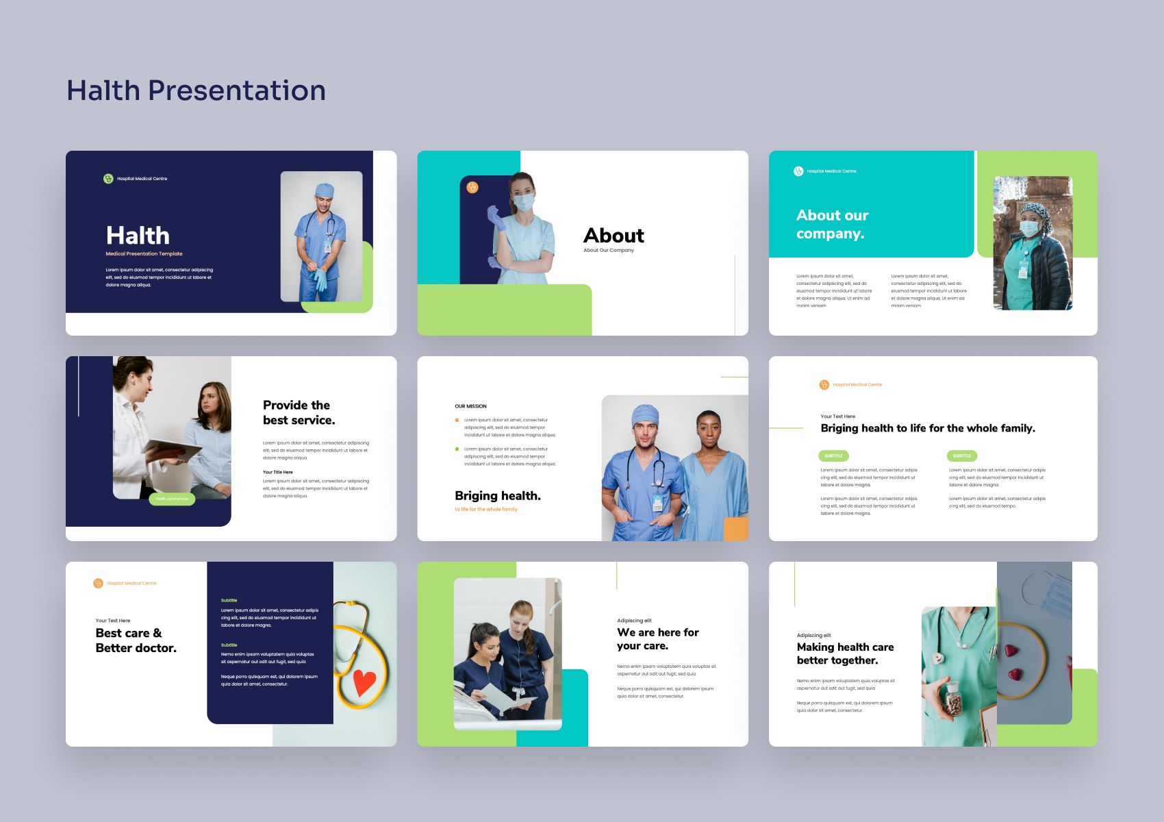 Halth - Medical Powerpoint Presentation, Presentation Templates 