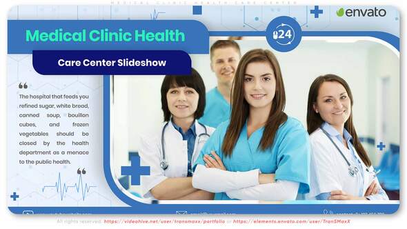 Medical Clinic Health Care Center Video Displays template preview