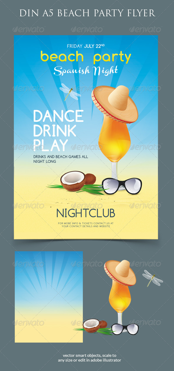 Beach Summer Party Flyer - Clubs & Parties Events