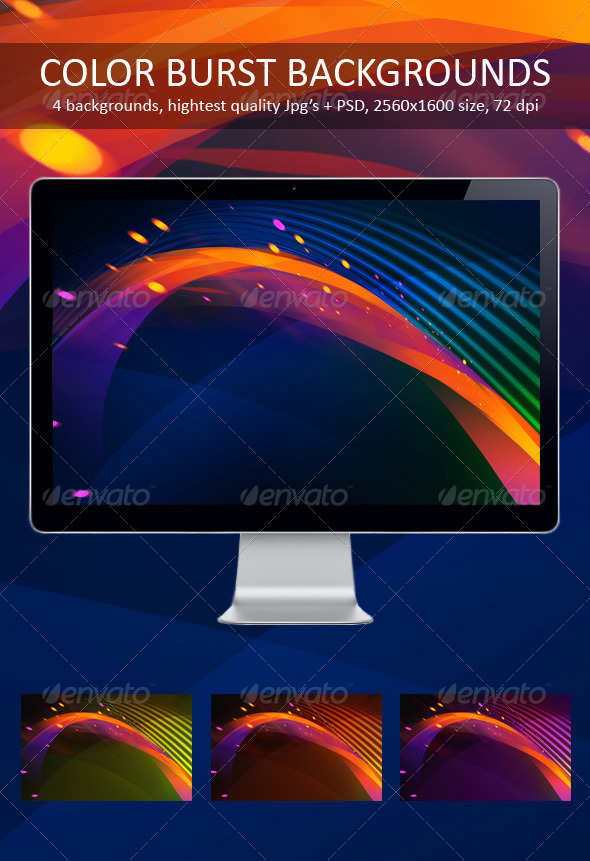 Color Burst Backgrounds - Backgrounds Graphics