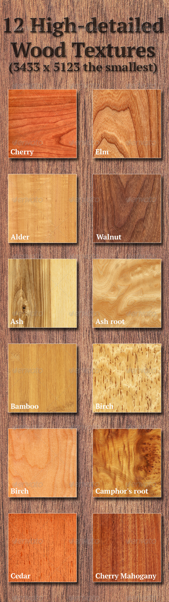 High-Detailed Wood Textures Set 1 - Wood Textures
