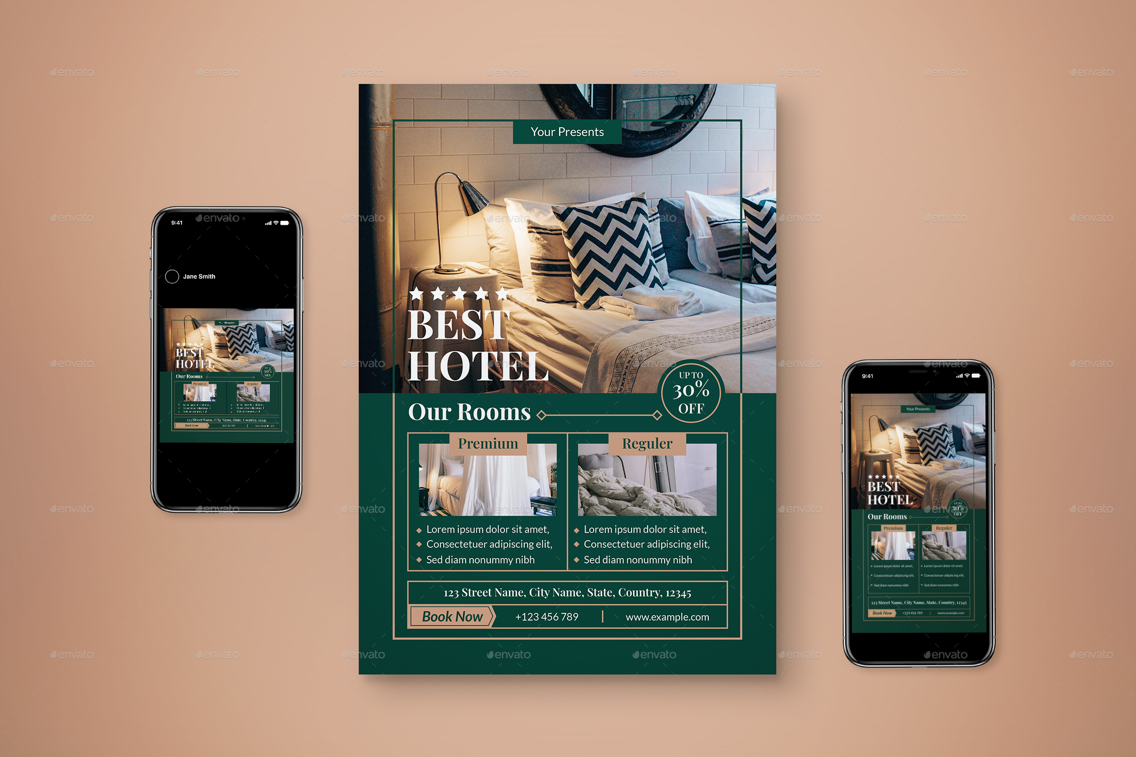 Hotel Promo Flyer Set, Print Templates | GraphicRiver