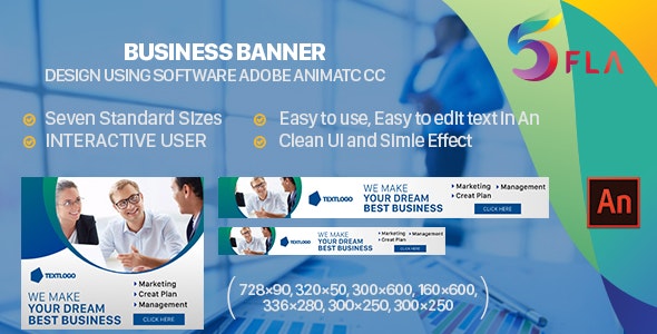 Business Web Banners Ad HTML5 - Animate CC