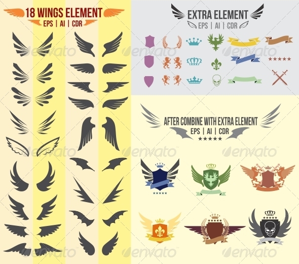 18 Wings Element v2 - Decorative Symbols Decorative