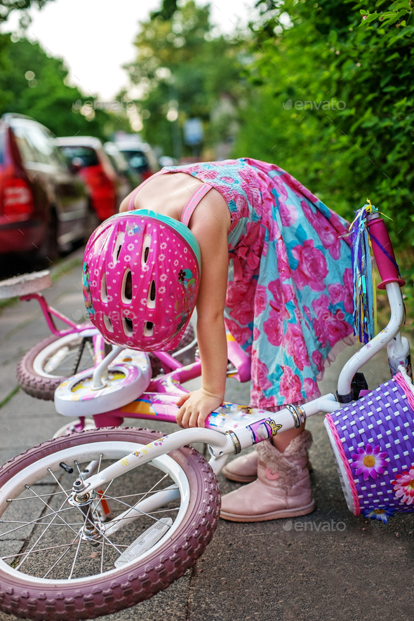 The child learns to ride a bike. Falls. The concept of childhood