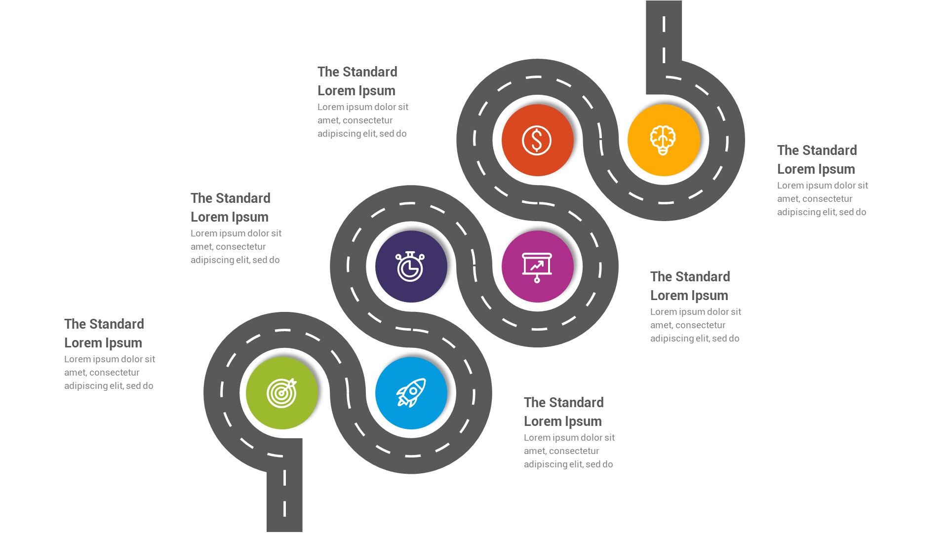 RoadMap Diagrams Google Slides & Illustrator Template, Presentation ...