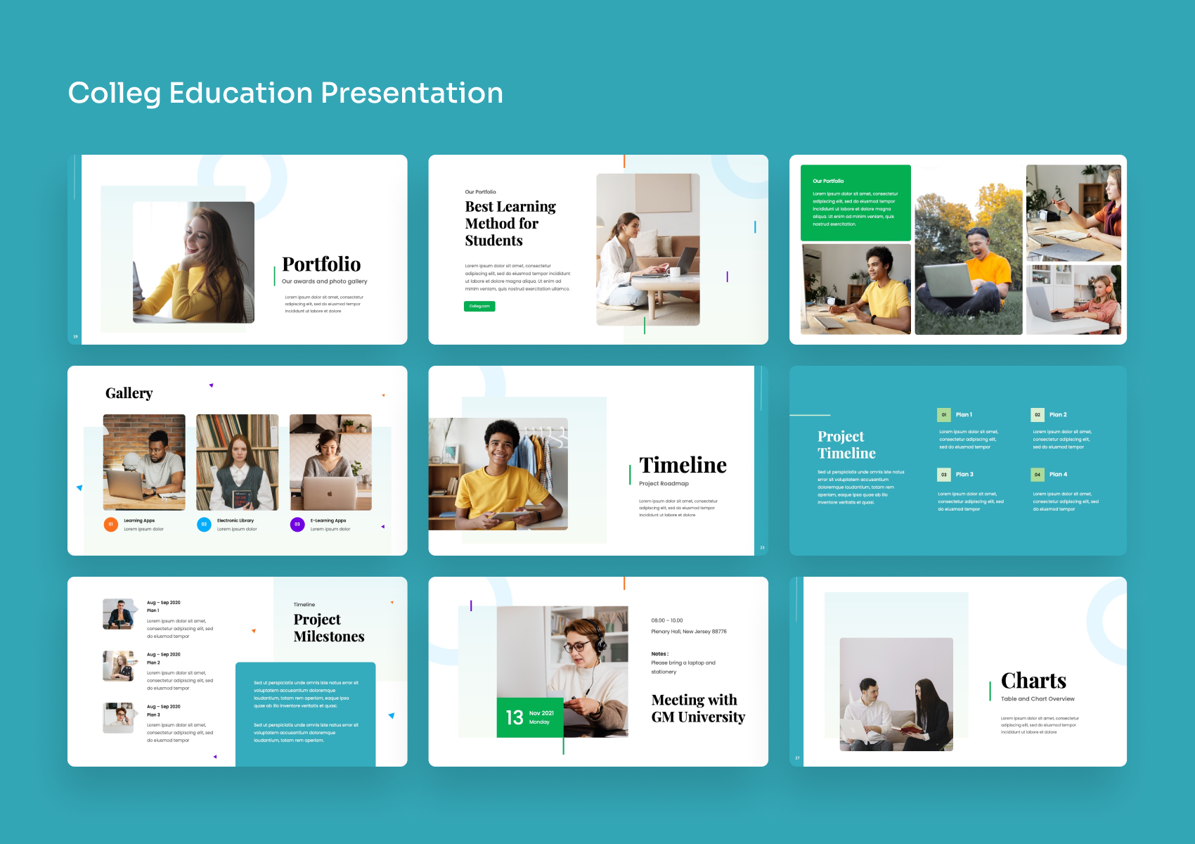 Colleg - Education PowerPoint Presentation, Presentation Templates