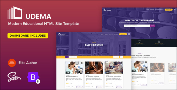 Extraordinary Udema - Educational Site Template