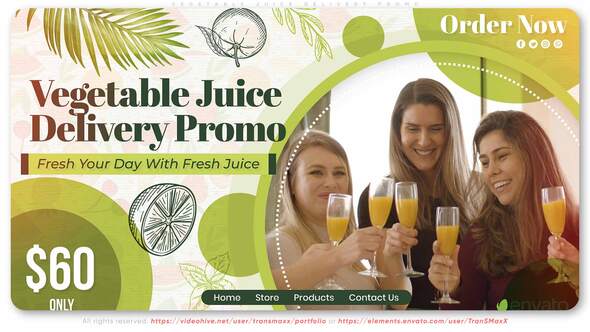 Vegetable Juice Delivery - VideoHive 32950801