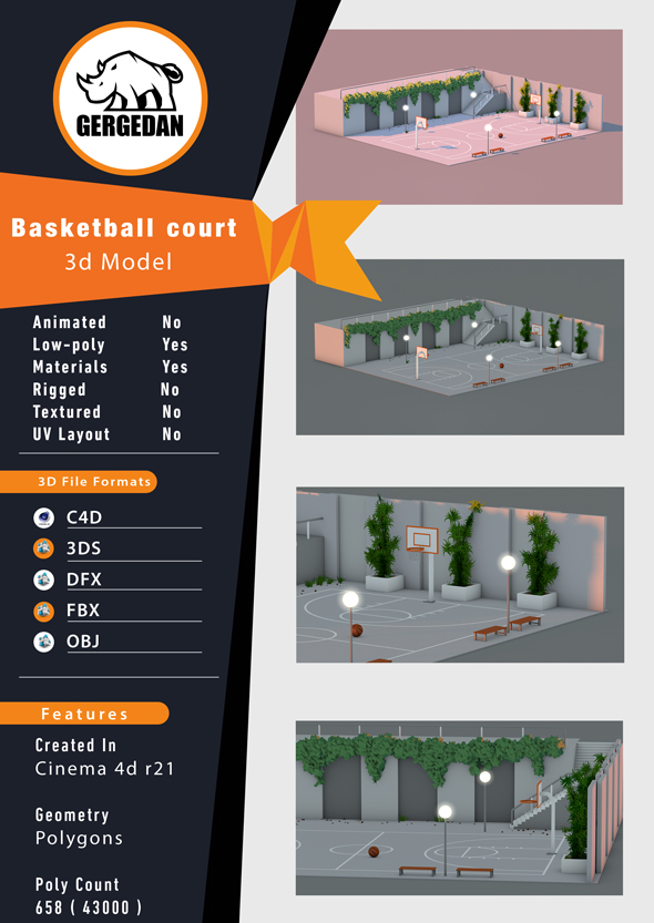 Basketball Court - 3Docean 32951086