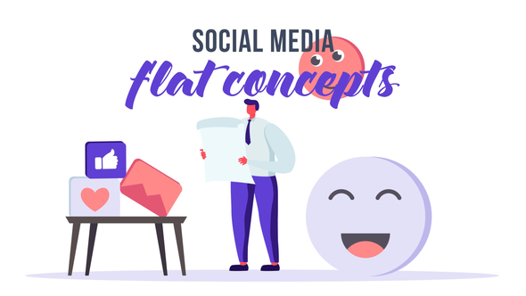 Social media - Flat Concept