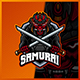 Samurai Oni - Mascot Esport Logo Template