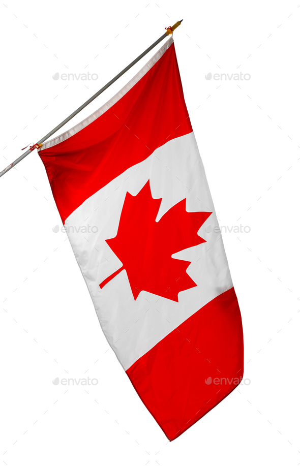 National flag of Canada isolated on white background Stock Photo by