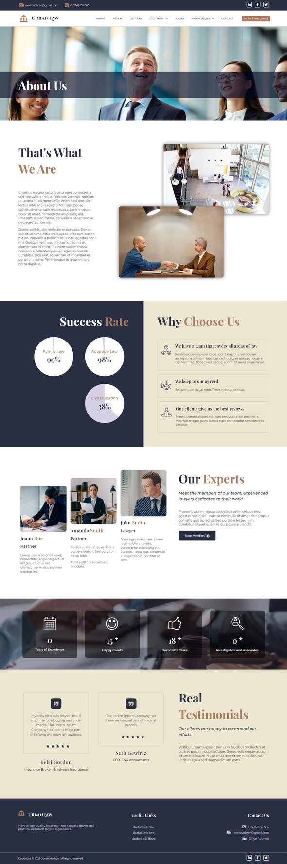 Urban Law - Lawyer & Law Firm Elementor Template Kit by ObrenMarkov