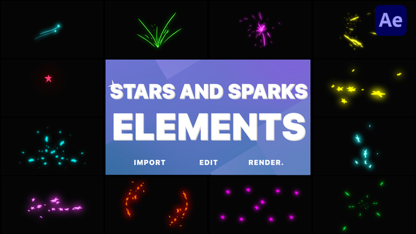 Stars and Sparks - VideoHive 32960468